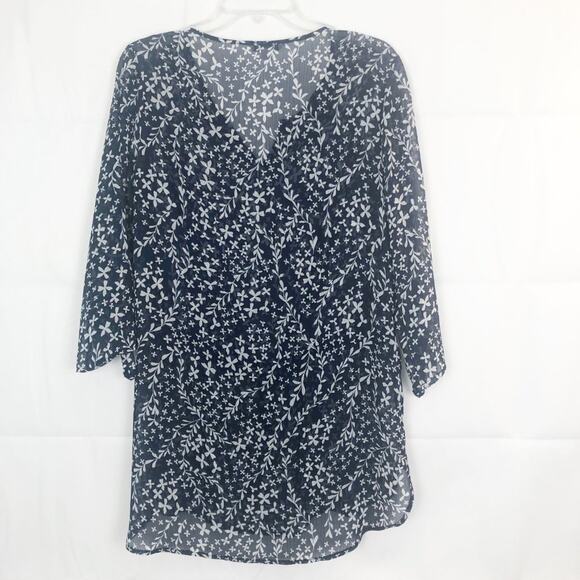 Sweet Gray I Long Sleeve High Low Floral Dress - Picture 7 of 11